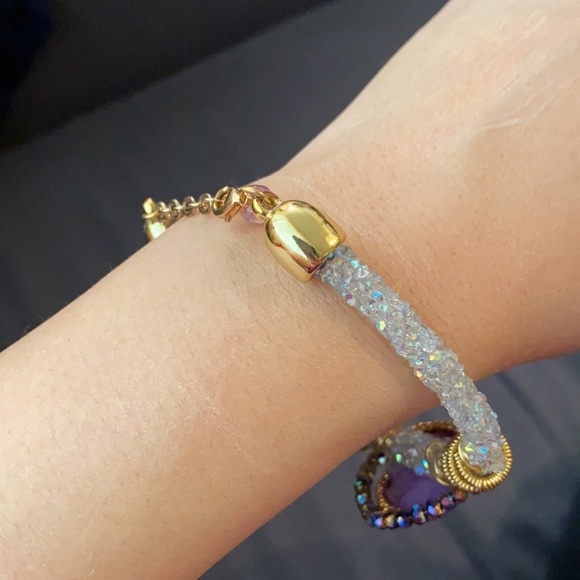 Handmade purple bracelet - Picture 4 of 8